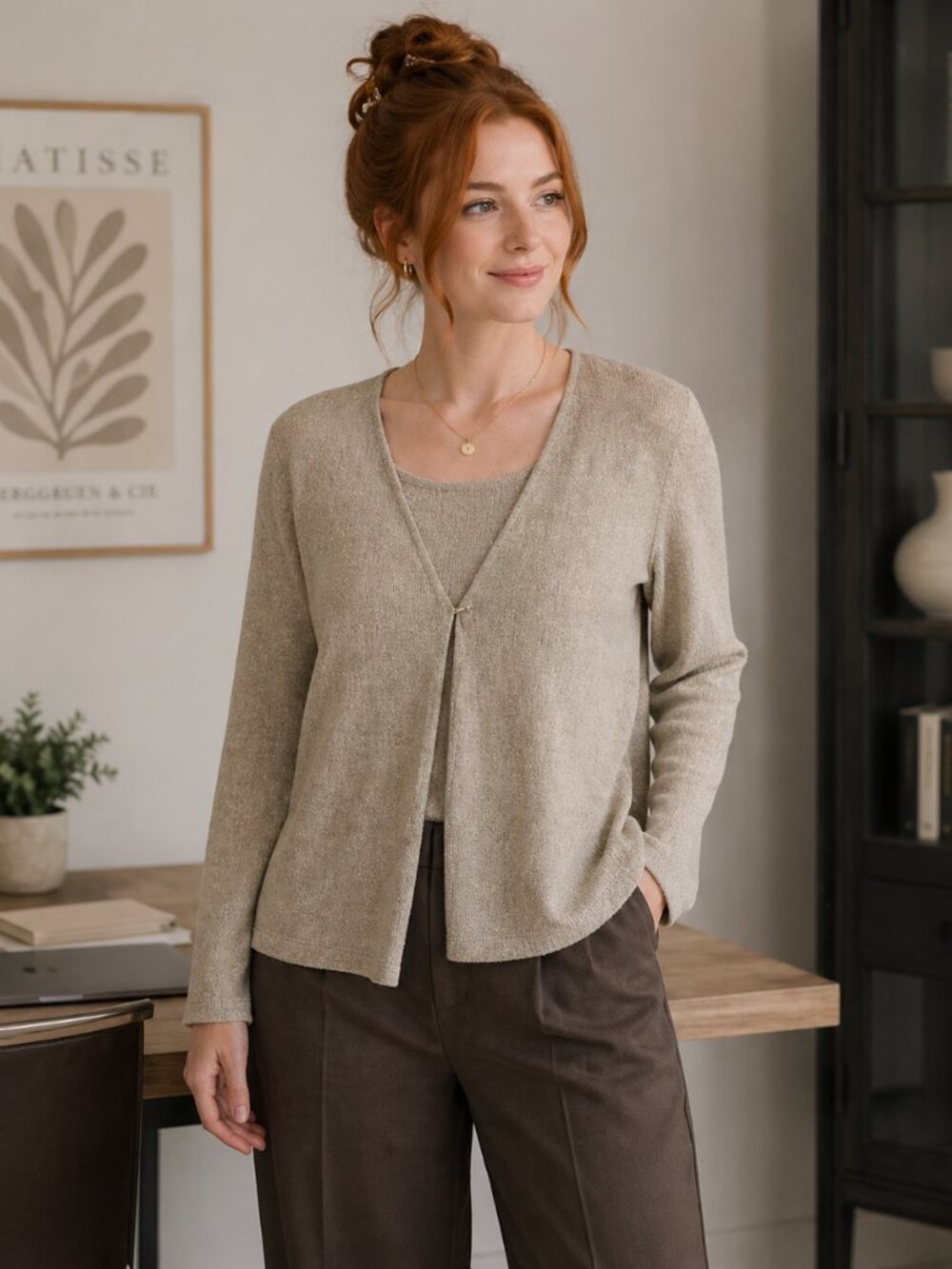 Croft & Barrow Gold Shimmer Sweater Size L NWT Professional